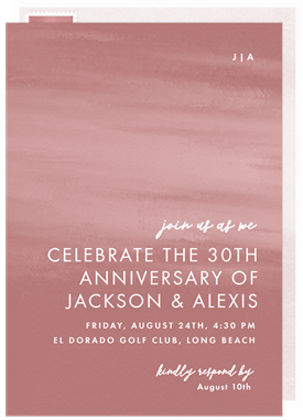 'Bold Wash' Anniversary Party Invitation