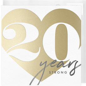 '20 Milestone Heart' Vow Renewal Invitation