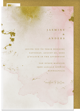 'Painted Vellum' Wedding Invitation