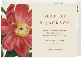 'Vintage Peony' Wedding Invitation