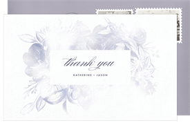 'Hint Of Blooms' Wedding Thank You Note