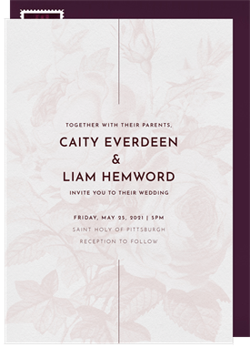 'Modern Vintage' Wedding Invitation