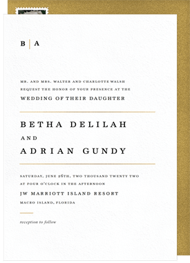 'Modern Type' Wedding Invitation