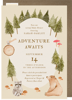 'Woodland Charm' Virtual / Remote Invitation