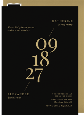 'Modern Slant' Wedding Invitation