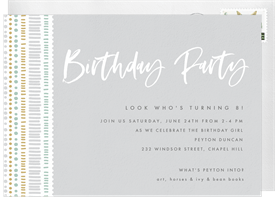 'Boho Flair' Kids Birthday Invitation