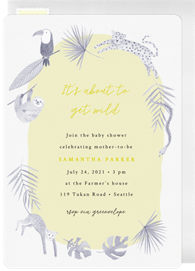 'Wild Baby' Baby Shower Invitation