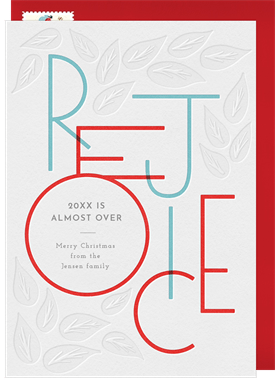 'Letterpress Rejoice' Holiday Greetings Card