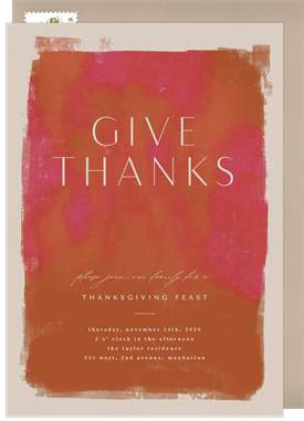 'Gallery Vibe' Thanksgiving Invitation