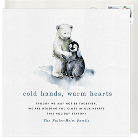 'Cold Hands, Warm Hearts' Holiday Greetings Card