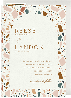 'Terrazzo Tile' Wedding Invitation