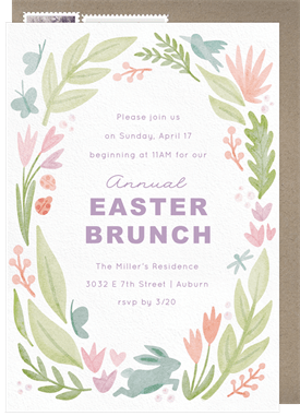 'Sweet Nature Frame' Easter Invitation