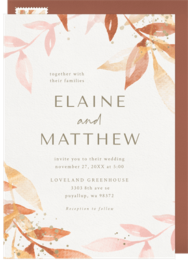 'Whimsical Watercolor' Wedding Invitation