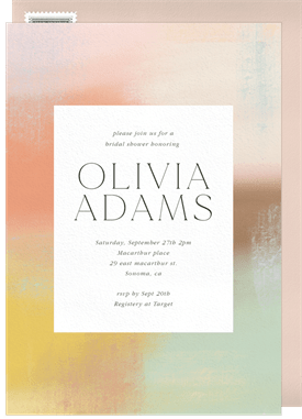 'Dreamy Hues' Bridal Shower Invitation