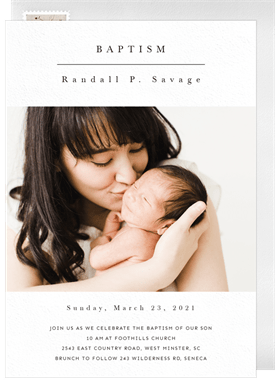 'Simply Celebrate' Baptism Invitation