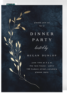 'Romantic Vine' Entertaining Invitation