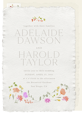 'Delicate Florals' Wedding Invitation