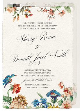 'Vintage Garden' Wedding Invitation