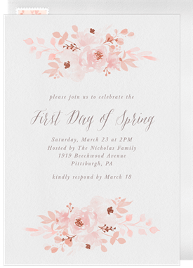 'Lovely Florals' Entertaining Invitation