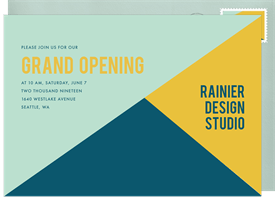 'Color Slice' Grand opening Invitation