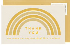 'Ombre Sunset' Wedding Thank You Note