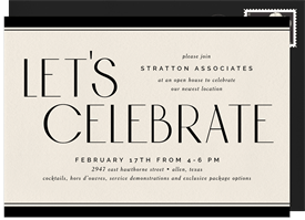 'Luxe Celebration' Open House Invitation