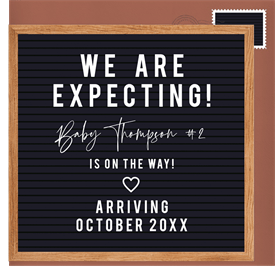 'Classic Letterboard' Pregnancy Announcement