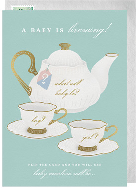 'Tea Party Reveal' Gender Reveal Announcement