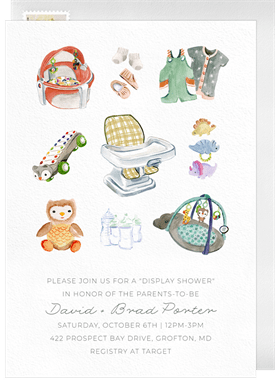 'Baby Gift Grid' Baby Shower Invitation