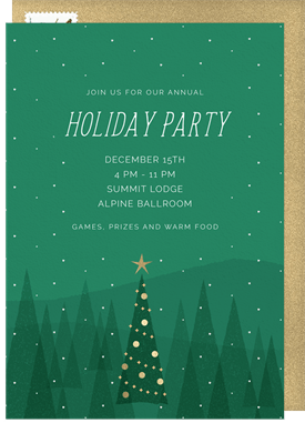 'Alpine Magic' Holiday Party Invitation