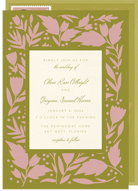 'Lush Love' Wedding Invitation