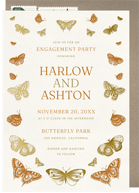 'Boho Butterflies' Party Invitation