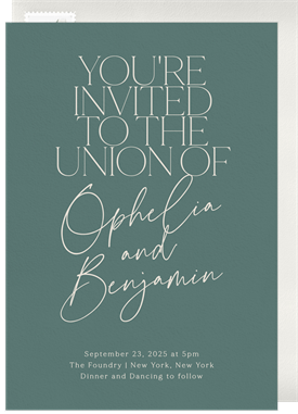 'Modern Twist' Wedding Invitation