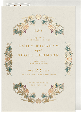 'Vineyard Romance' Wedding Invitation