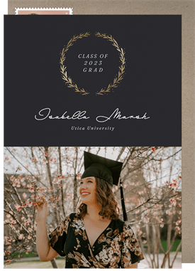 'Classic Laurels' Graduation Announcement