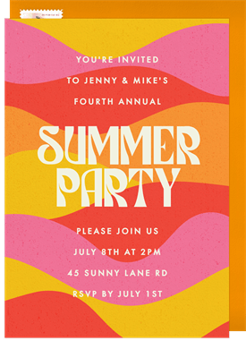 'Summer Waves' Summer Party Invitation