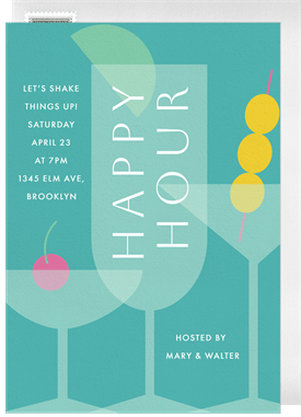 'Cocktail Trio' Happy Hour Invitation