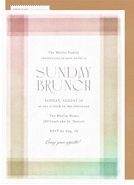 'Ombre Frame' Entertaining Invitation