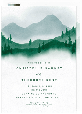 'Misty Mountains' Wedding Invitation