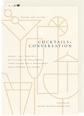 'Cocktails & Conversation' Happy Hour Invitation