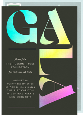 'Daring Gala' Gala Invitation