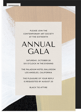 'Trendy Strokes' Gala Invitation