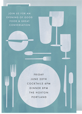 'Artful Dining' Dinner Invitation