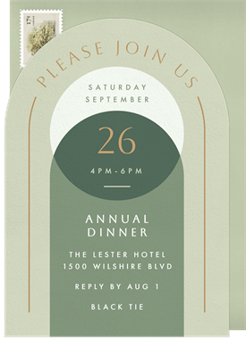 'Artful Arches' Dinner Invitation