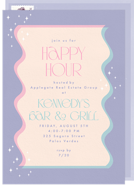 'Wonderful Waves' Happy Hour Invitation