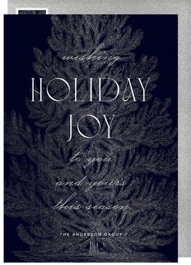 'Classic Tree' Business Holiday Greetings Card