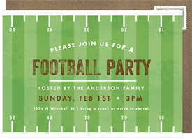 'GAME DAY' Superbowl Invitation