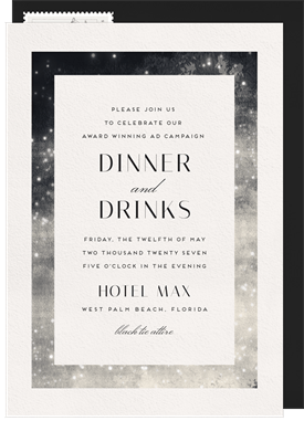 'Elegant Drama' Dinner Invitation