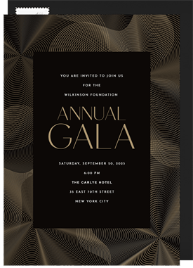 'Fluidity' Gala Invitation