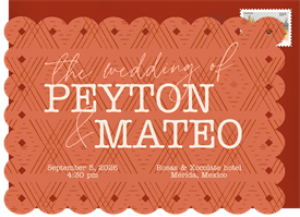 'Boho Papel Picado' Wedding Invitation